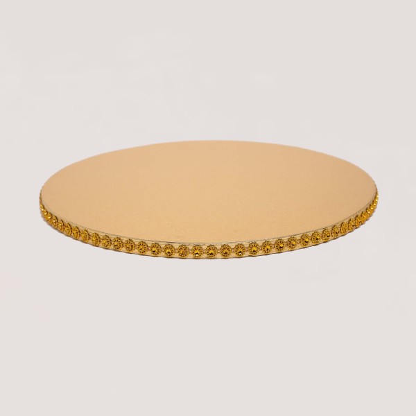 Single 12" Gold 1/2" Cake Drum